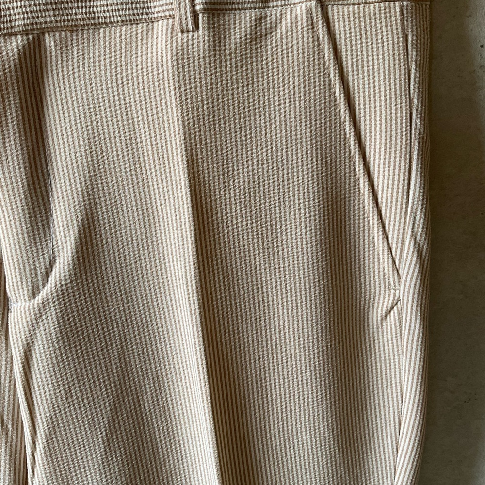 Tazio pants. Pen stripe. Beige and white. NWT Size 20 - Picture 3 of 6